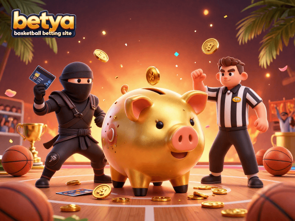 Experience exciting plays at the betya basketball betting site with dynamic sports-themed characters in action.