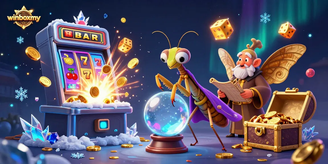 Experience the thrill of winboxmy with vibrant casino elements and engaging characters.