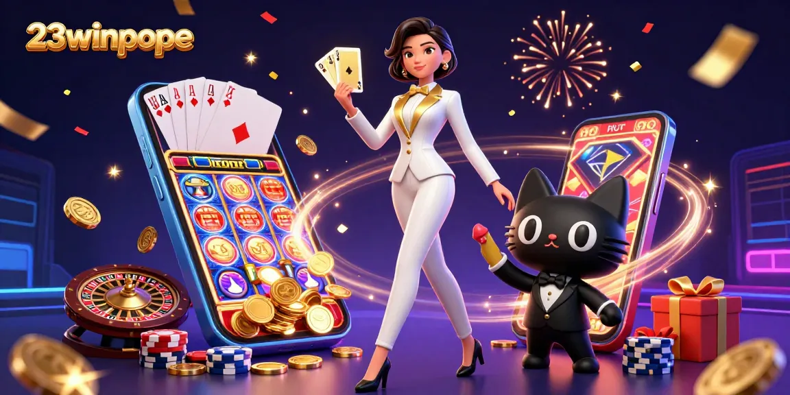 Shuffling cards in a glamorous casino scene, showcasing 23winpope game excitement with vibrant elements.