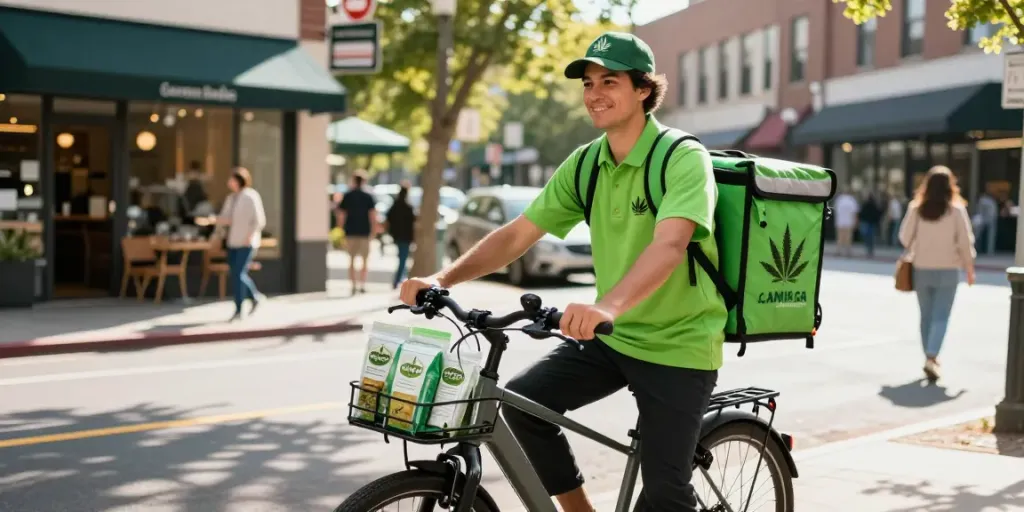 Delivering gold buds Canada with eco-friendly packaging in an urban setting