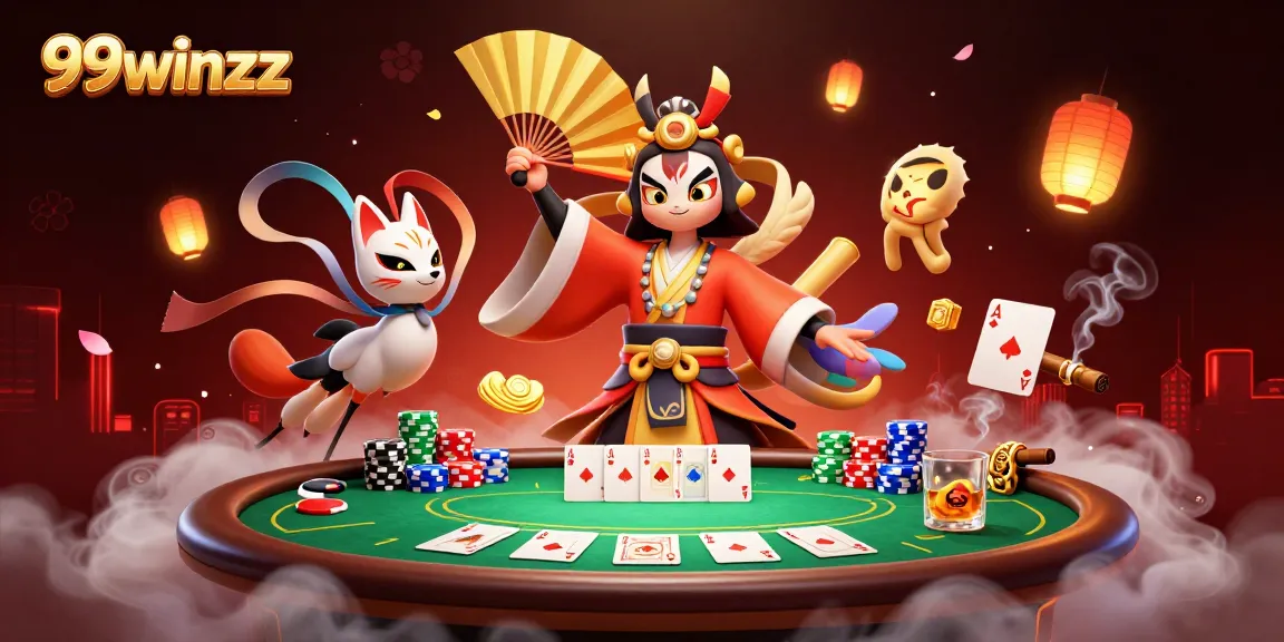 Engage in thrilling gameplay at 99winzz with vibrant poker scenes and a dynamic atmosphere.