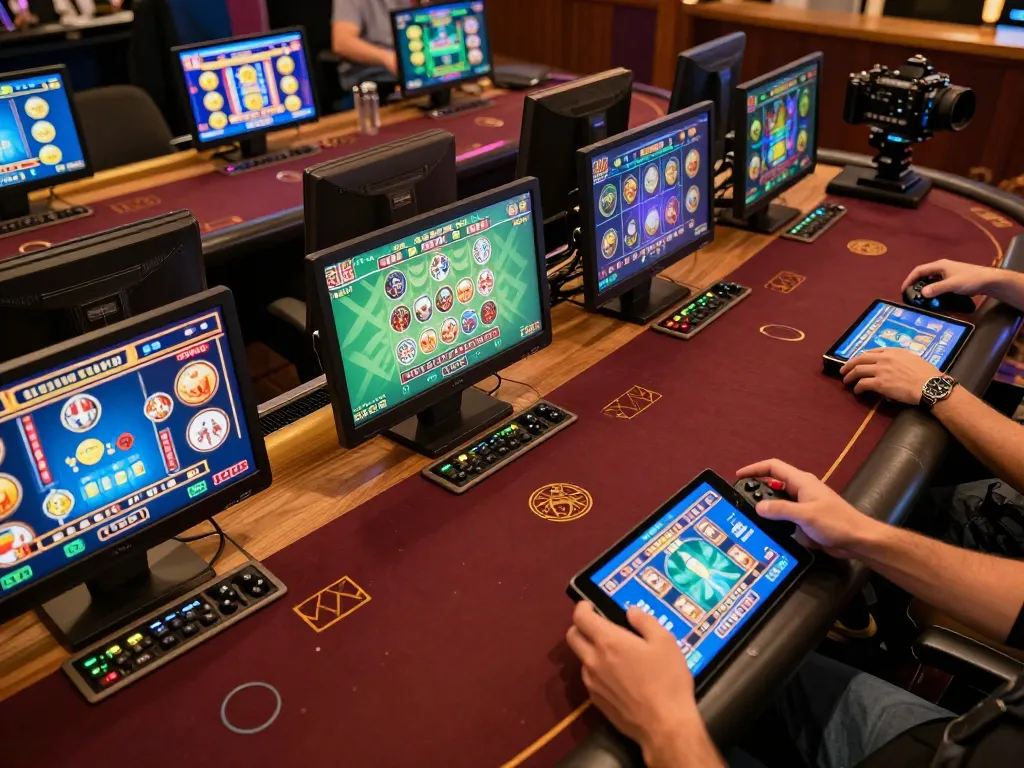 Engaging image of online casino setup showcasing đăng nhập fly88 and vibrant gaming options for immersive betting experience.
