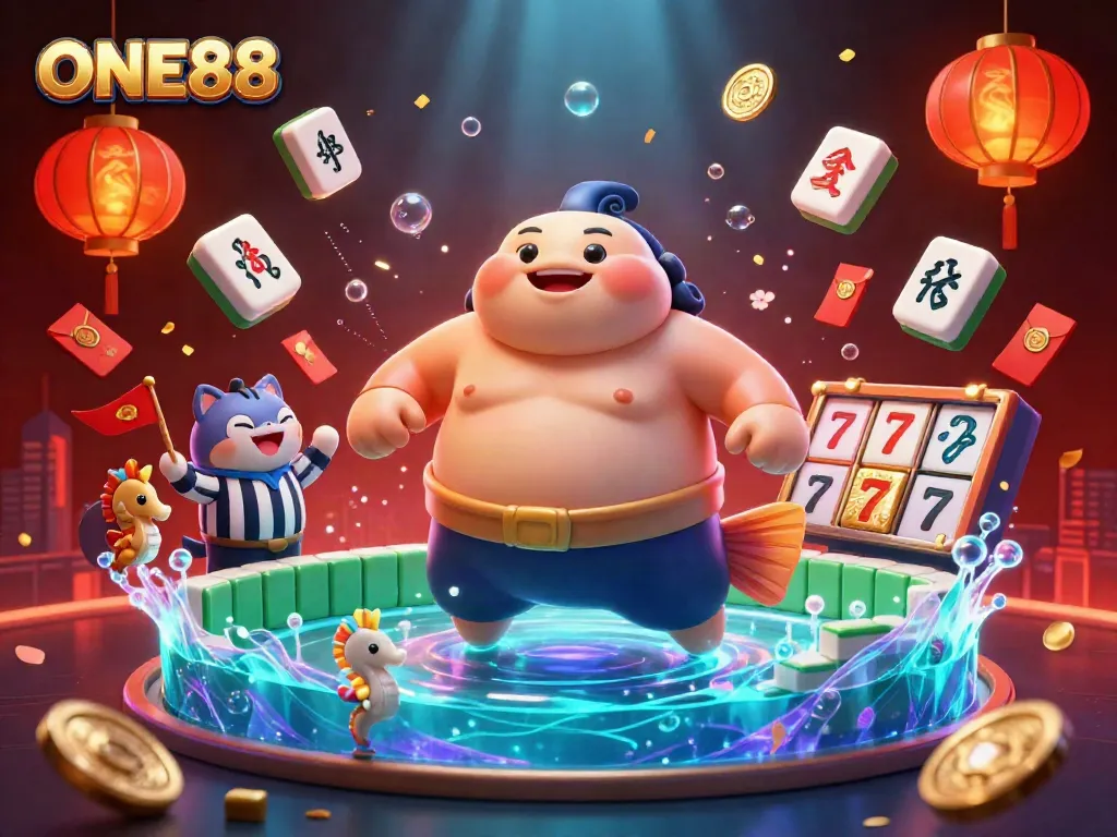 ONE88 offers a captivating casino experience with vibrant slots and lively characters.