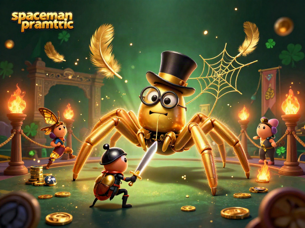 Join the thrilling adventure of spaceman pragmatic in a vibrant 3D casino scene filled with excitement!
