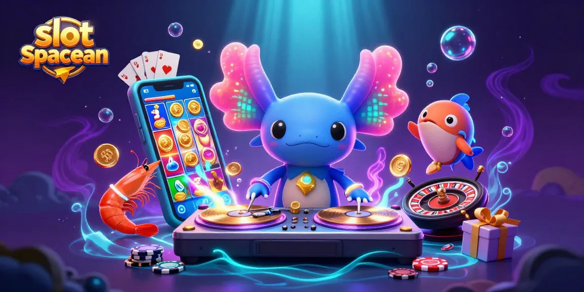 Experience the excitement of slot spaceman as the neon DJ and shrimp crew celebrate casino wins!