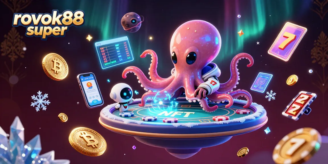 Engage with the rokok88 super community at a holographic poker table hosted by an alien octopus!