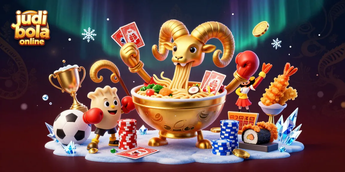 Engage in judi bola online action with vibrant cartoon characters in a dynamic betting scene.