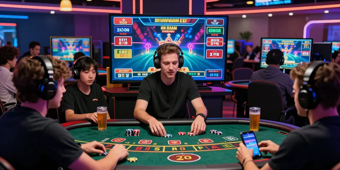 Engaging online gaming scene showcasing players' excitement in live dealer games for 更多資訊 on online casinos.