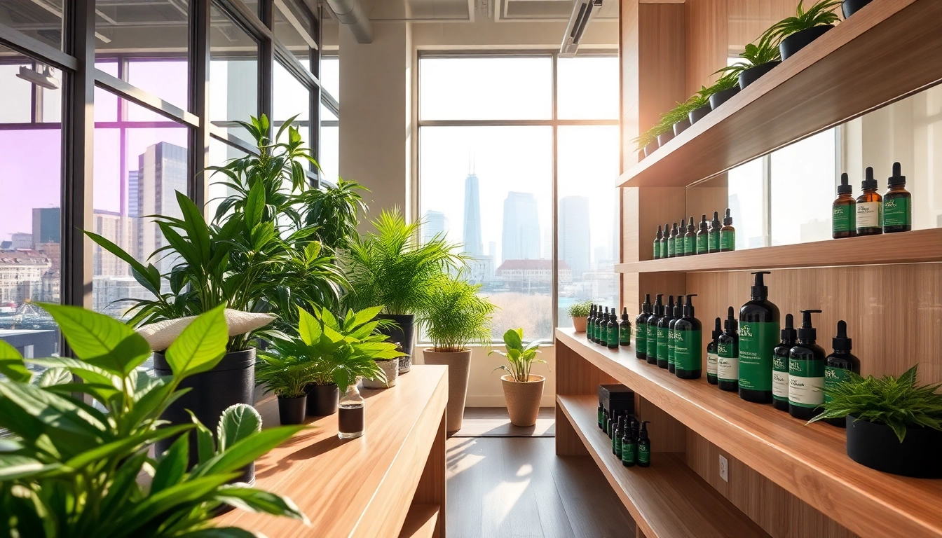 csc hamburg hochwertige CBD-Produkte in modernem Ausstellungsraum präsentieren