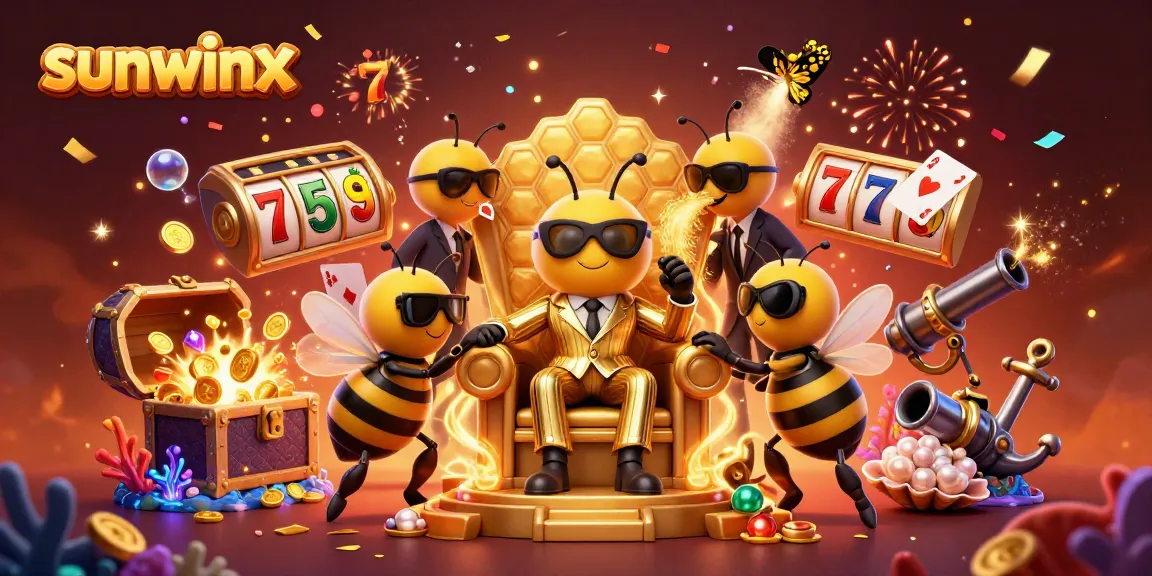 Engage in thrilling games with sunwinx, featuring vibrant slot reels and animated casino elements.