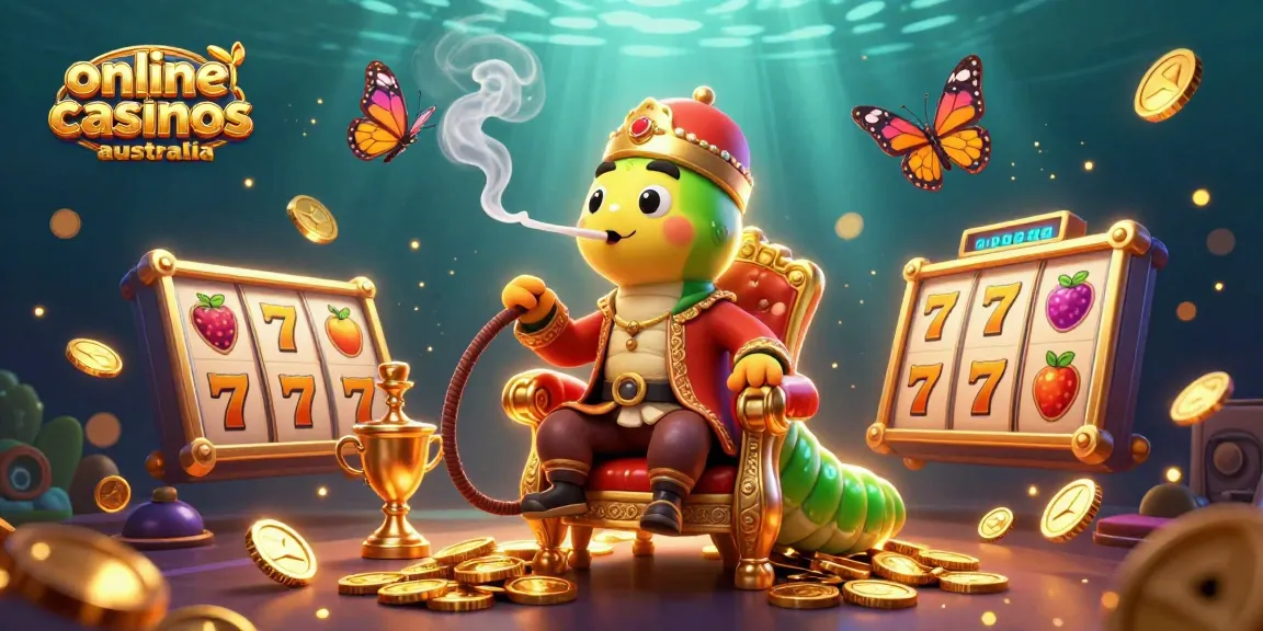 Engage with online casinos Australia in a vibrant, dynamic scene showcasing rich gambling elements.