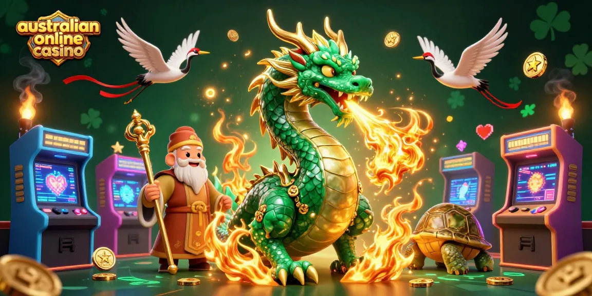 Experience the thrill of playing at an australian online casino with vibrant 3D characters and dynamic game elements.