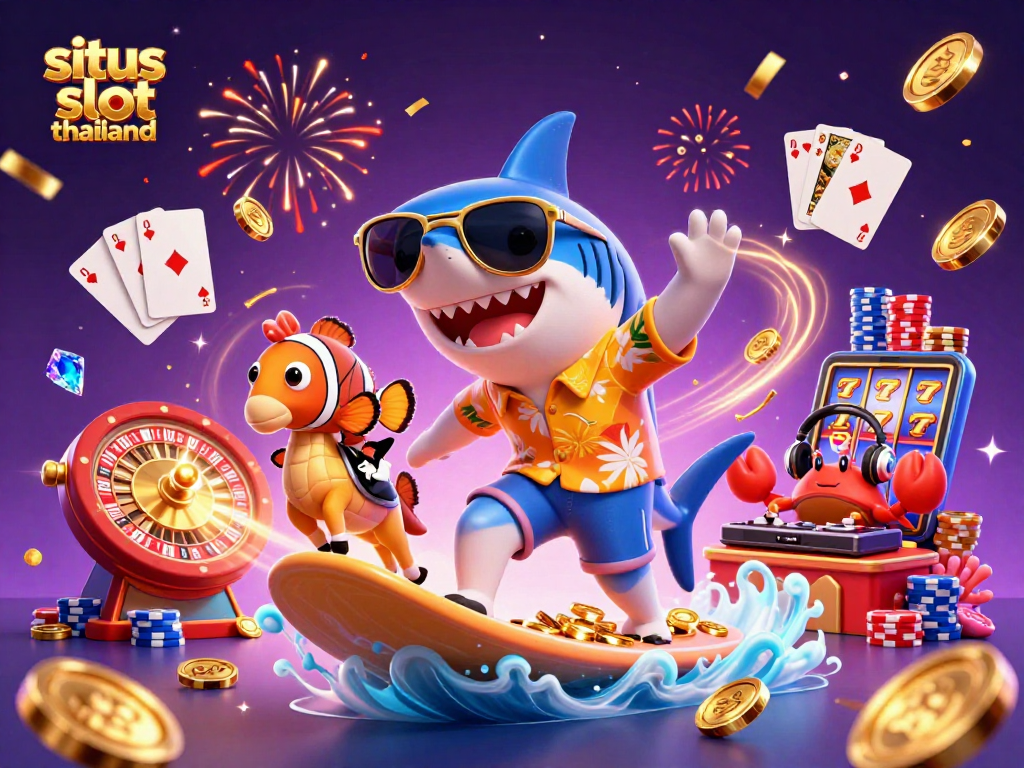 Engage with exciting slot games at situs slot thailand with vibrant underwater characters and casino elements.