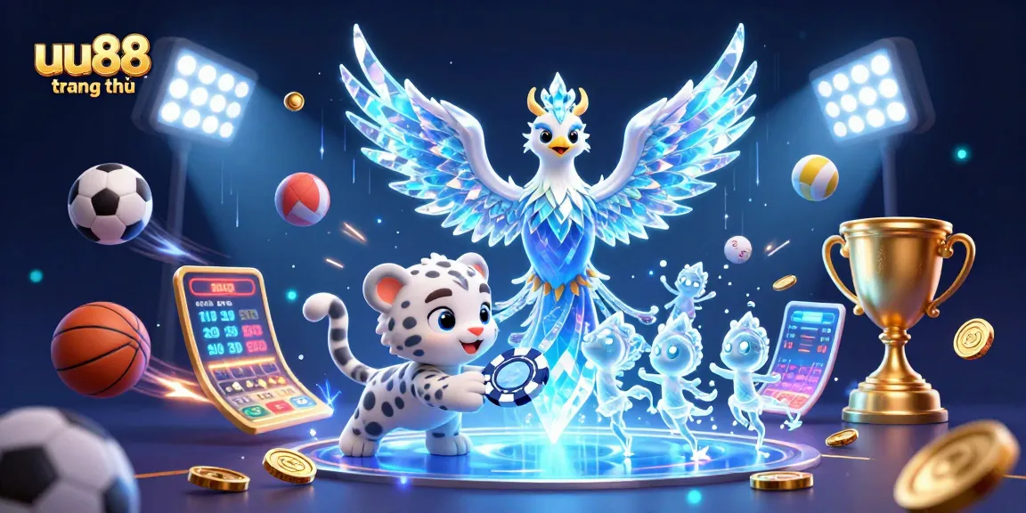 Experience the thrill of betting at uu88 trang chủ with animated characters and vibrant casino elements.