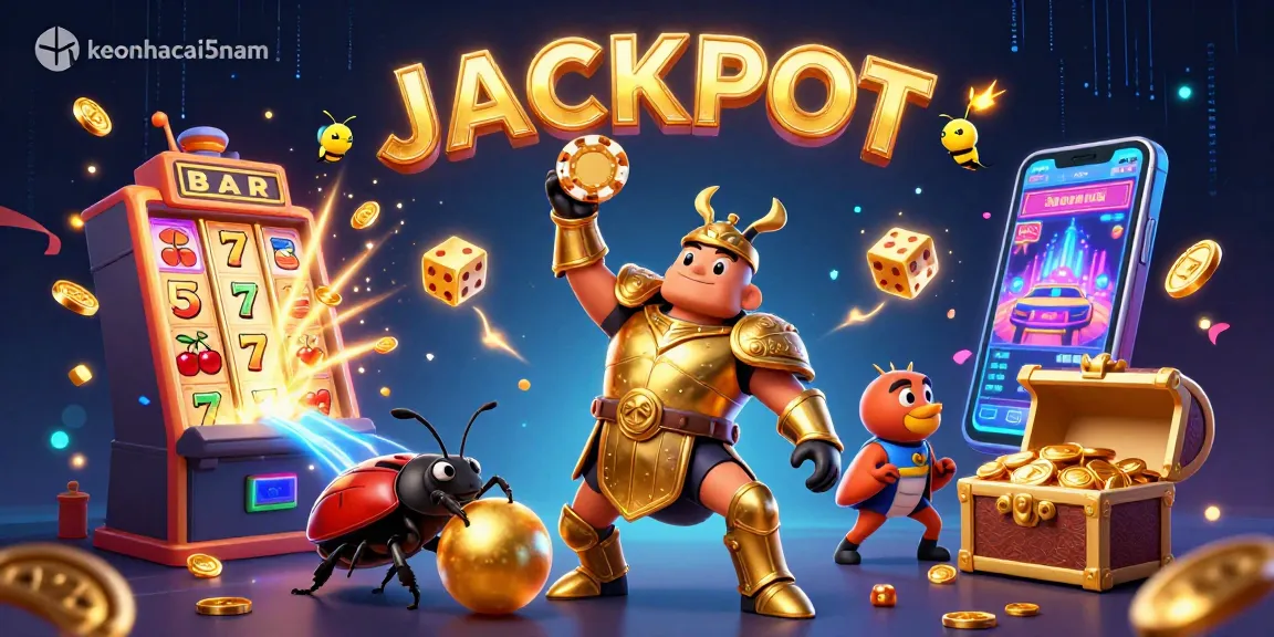 Experience the thrill of winnings with keonhacai5nam in this vibrant casino scene!