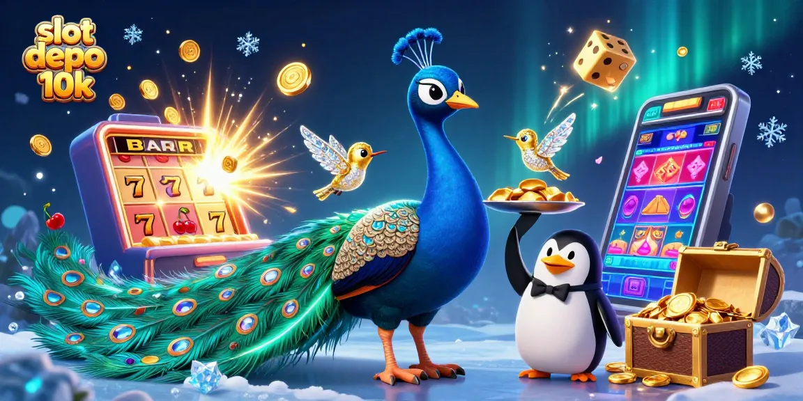 Experience the thrill of slot depo 10k with an explosive jackpot, vibrant casino elements, and engaging characters.