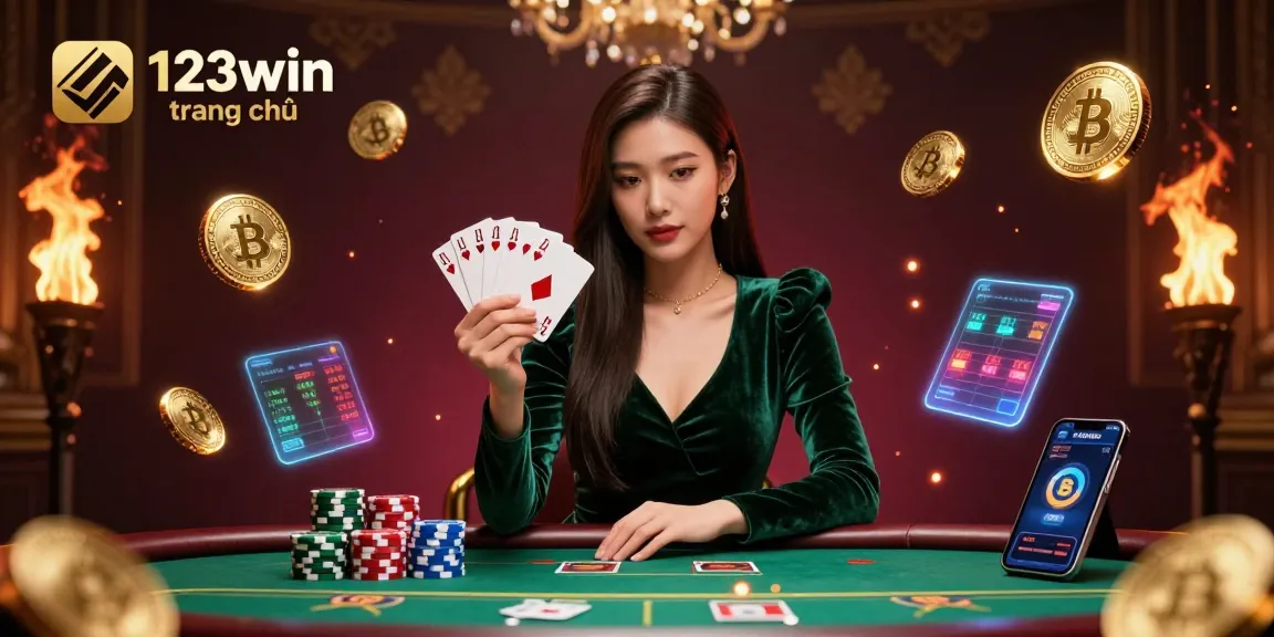 Engage in thrilling gameplay at 123win trang chủ with exciting poker action and vibrant crypto elements.