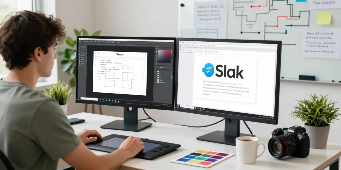 Efficient workspace using Snipaste官网 for streamlined screenshot and annotation tasks, modern office setup.