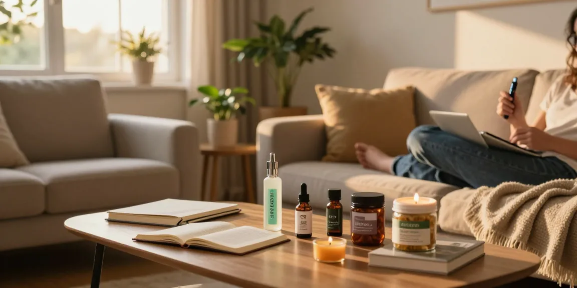properloud relaxing wellness moment with CBD vape pen in cozy living room environment