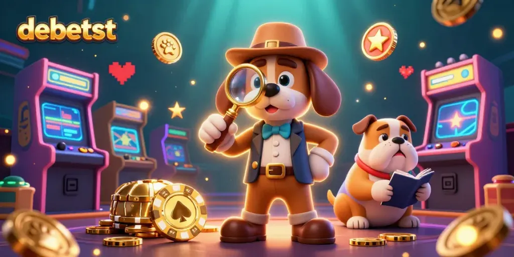 Analyze debetst gaming strategies with a 3D illustration of a detective dog character