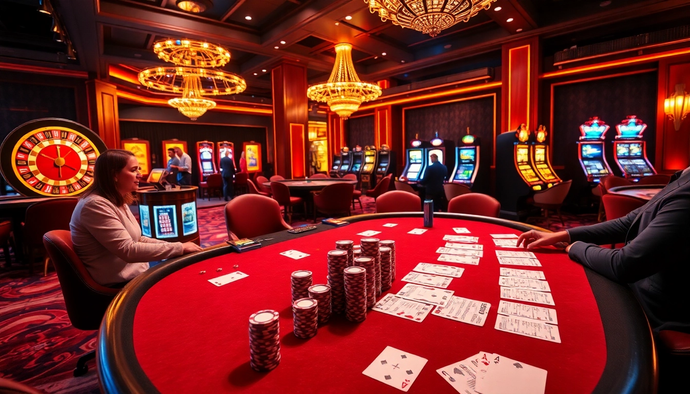 Experience the excitement of OK365 at a luxurious casino gaming table with vibrant poker action.