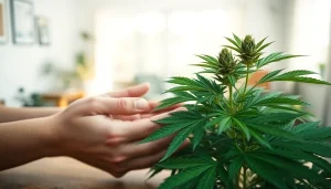 Learn if you can buy weed online uk with this close-up of a cannabis plant.